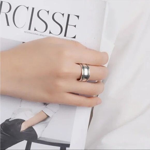⭐️ Retro 925 Sterling Silver Band Ring - Picture 10 of 11